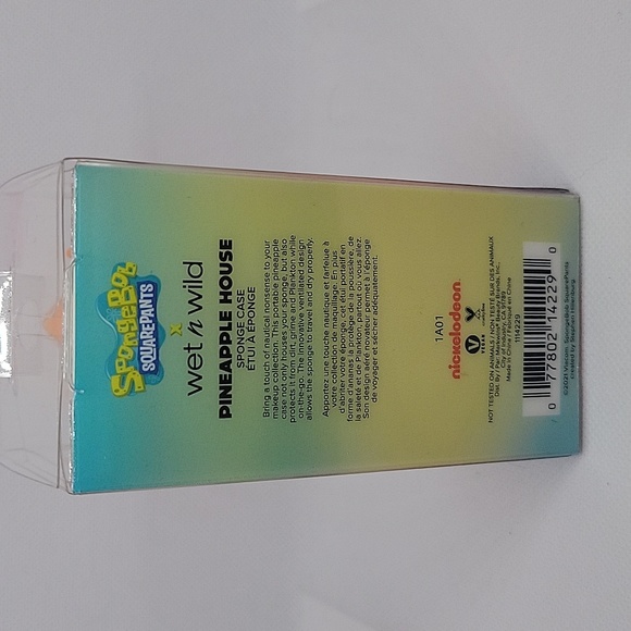 SpongeBob Wet n Wild Makeup Sponge Brush and Sponge Case 5 Piece Set - Picture 3 of 11